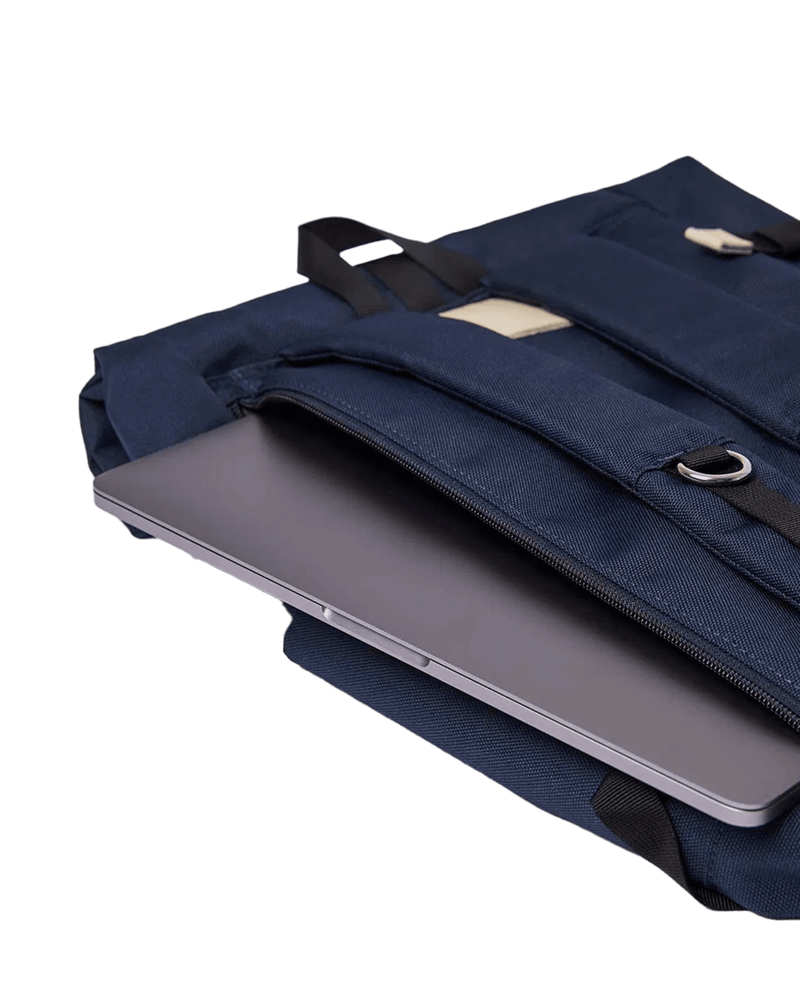 Navy with Natural Leather